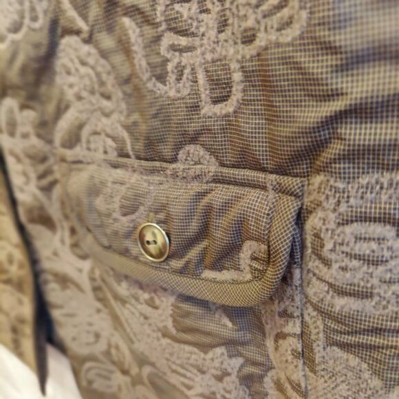 FOCUS Womans XL Gray Jacket Embossed Grandmacore Barn Flannel Lined - Picture 11 of 13